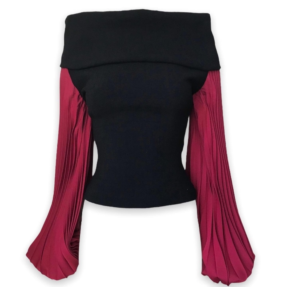 Moschino Vintage Avant-Garde Exaggerated Sleeve Wool Top